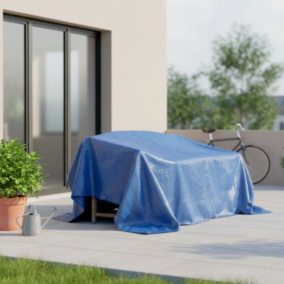 Bâche de protection légère bleue L.3 x l.2 m
