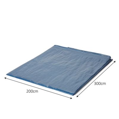 Bâche de protection légère bleue L.3 x l.2 m
