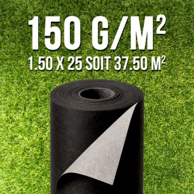 Bache Sol Bâche De Sol Noire 2x3m 90g/m² Well Home Avec 4 Oeillets Aluminium