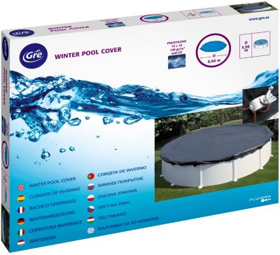 Bâche hiver pour piscine en acier ronde Gré ⌀330cm