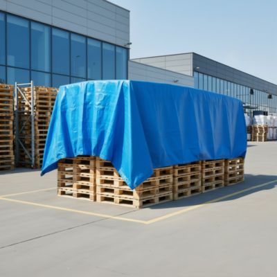 Bâche légère bleu 5 x 8 m Polythène 40m2