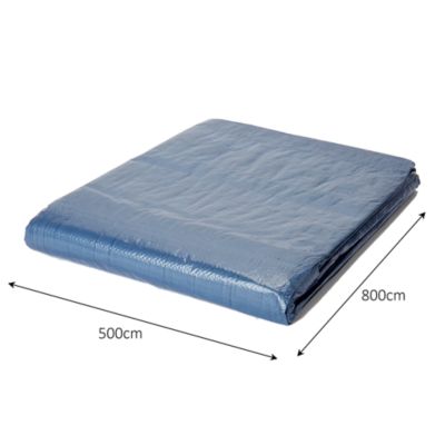 Bâche légère bleu 5 x 8 m Polythène 40m2