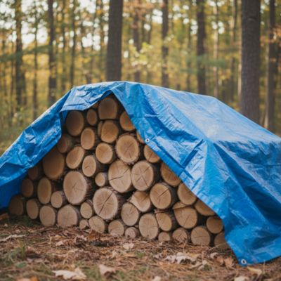 Bâche légère bleue 4 x 5 m, 20 m², en polythène