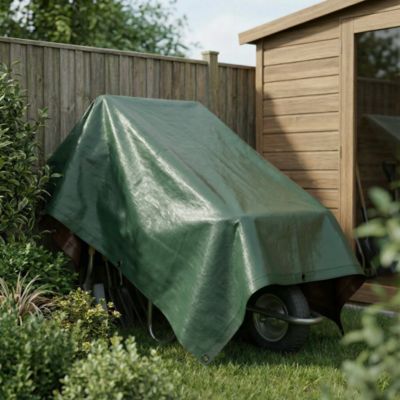 Bâche lourde réversible vert marron 4 x 5 m