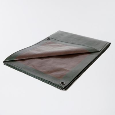 Bâche lourde réversible vert marron 5 x 8 m