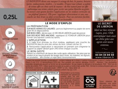 Badigeon meubles, poutres et boiseries Libéron chêne fumé 250ml