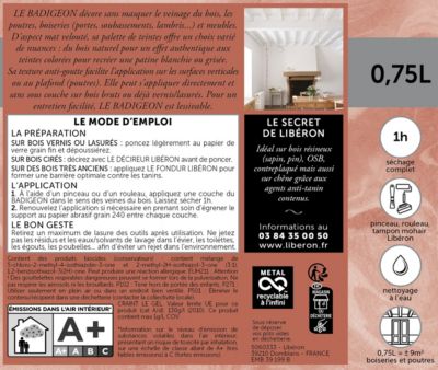Badigeon meubles, poutres et boiseries Libéron chêne fumé 750ml