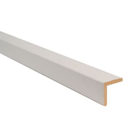 Baguette d'angle arrondi en MDF blanc 23X23mm L.2,44m