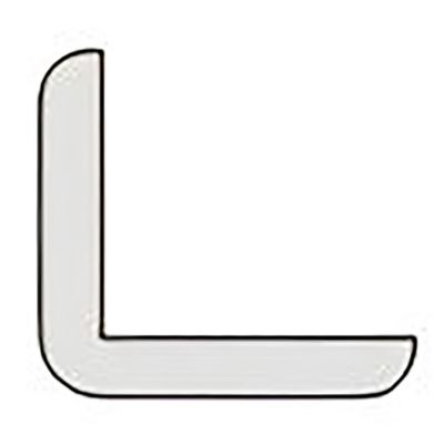 Baguette d'angle arrondi en MDF noir 23X23mm L.2,40m