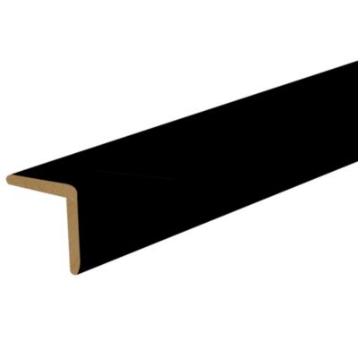 Baguette d'angle arrondi en MDF noir 23X23mm L.2,40m