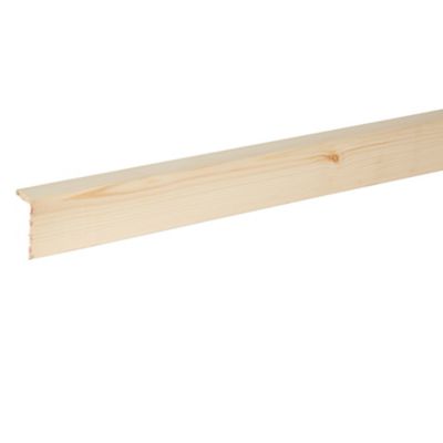 Baguette d'angle arrondie pin 27 x 45 mm L.2,4 m