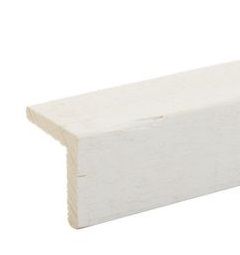 Baguette d'angle brut de sciage blanc 250 x 27,5 cm