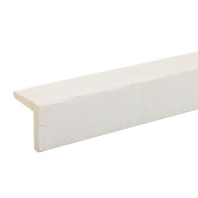 Baguette d'angle brut de sciage blanc 250 x 27,5 cm