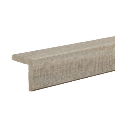 Baguette d'angle brut de sciage bois flotté gris 250x27,5 cm