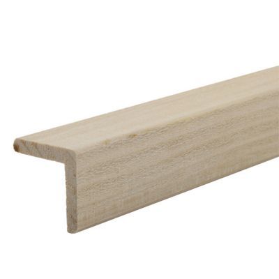 Baguette d'angle brut de sciage coloris naturel 250 x 27,5 cm
