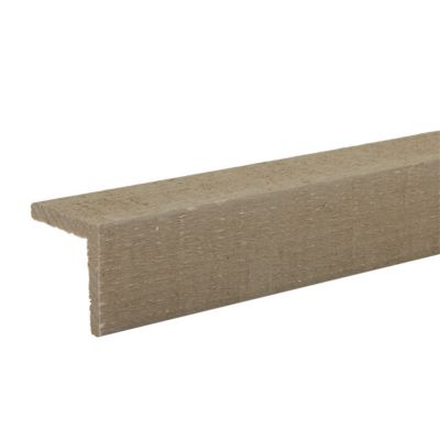 Baguette d'angle brut de sciage taupe 250 x 27,5 cm