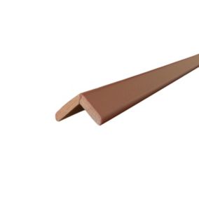 Baguette d'angle en mélaninée arrondi Ninna couleur terracota 23X23mm L.2,44m