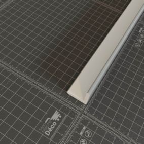 Baguette d'Angle PVC Cellulaire 25 mm - Longueur 1 m - Gris