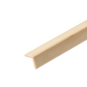 Baguette d'angle rabotée pin 27 x 27 mm L.2,4 m