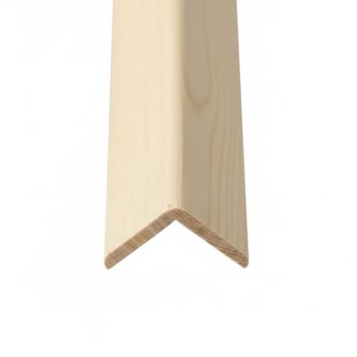 Baguette d'angle rabotée pin 34 x 34 mm L.2,4 m