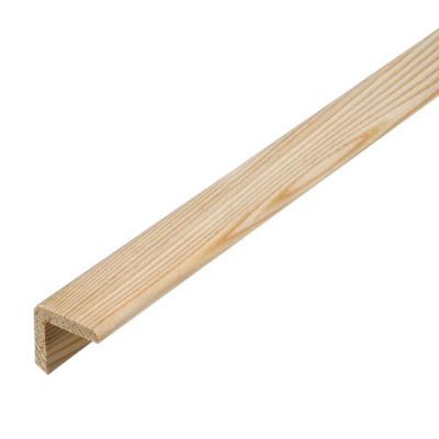 Baguette d'angle sapin raboté 33 x 33 mm L.2,5 m