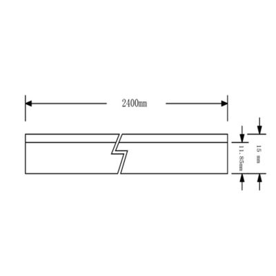 Baguette pour plinthe GoodHome Caraway transparent 2.4 m