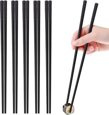 Baguettes réutilisables en fibre de verre 5 paires 24 cm