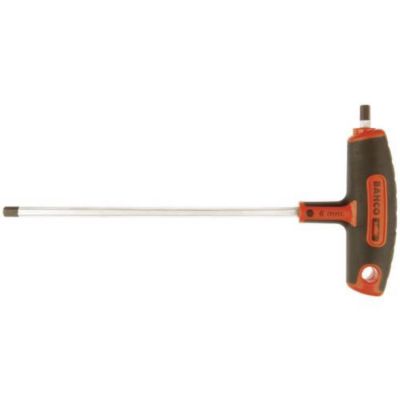 Bahco Clé coudée mâle 6 mm - longueur 140 mm, lame 125 mm, poignée bi-composant, chromée