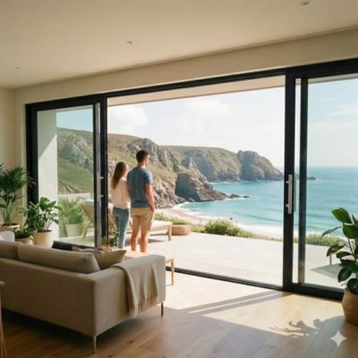 Baie vitrée coulissant en aluminium  4 ventaux  ETEM E50