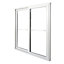 Baie vitrée coulissante PVC GoodHome blanc - 240 x h.200 cm - Uw 1,5