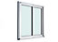 Baie vitrée coulissante alu GoodHome blanc - l.180 x h.215 cm - Uw 1,7