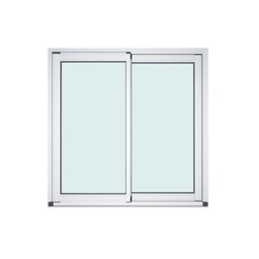Baie vitrée coulissante alu GoodHome blanc - l.210 x h.215 cm - Uw 1,7