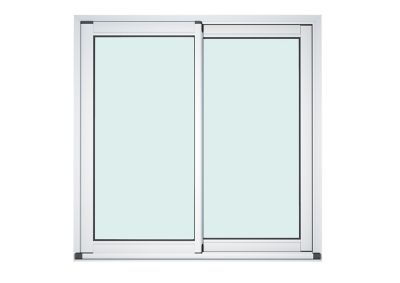 Baie vitrée coulissante alu GoodHome blanc - l.240 x h.200 cm - Uw 1,7
