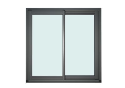 Baie vitrée coulissante alu GoodHome gris - l.180 x h.215 cm - Uw 1,7