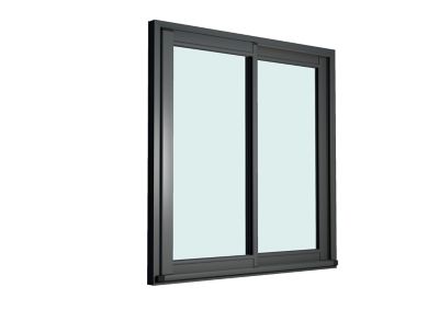 Baie vitrée coulissante alu GoodHome gris - l.240 x h.200 cm - Uw 1,7