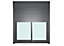 Baie vitrée coulissante alu + volet roulant électrique Goodhome gris - l.180 x h.215 cm - Uw 1,7