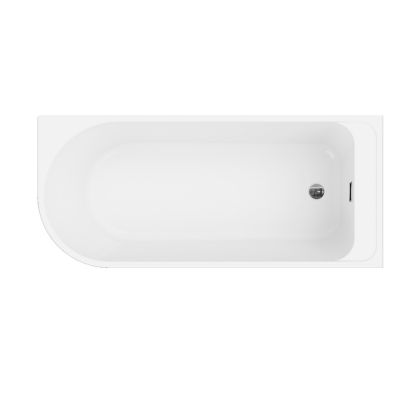 Baignoire adossée pour angle droit 170x75 cm Oguta gris