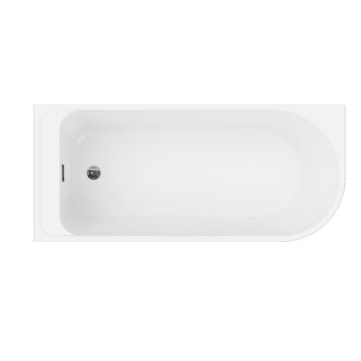 Baignoire adossée pour angle gauche 170x75 cm Oguta blanc
