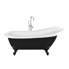 Baignoire ancienne rétro sur pieds RICHMOND Noire 171 cm Pieds d'Aigle Noirs