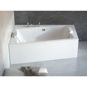 Baignoire angle gauche ZIANIGI avec tablier - 160cm