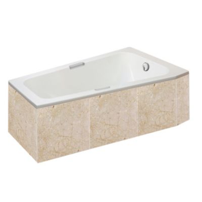 Baignoire asymétrique angle droit Chaloop L.160 x l.90 cm sans tablier Valentin