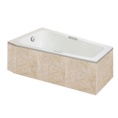 Baignoire asymétrique angle gauche Chaloop L.160 x l.90 cm sans tablier Valentin