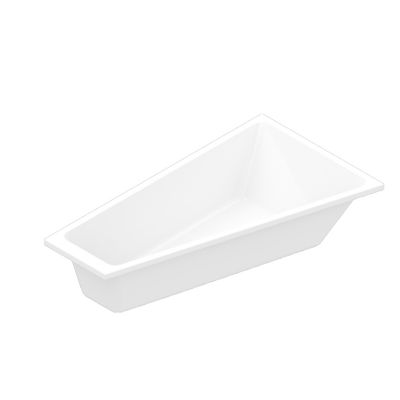 Baignoire asymétrique droite 160x90 cm, blanc, Teesta GoodHome