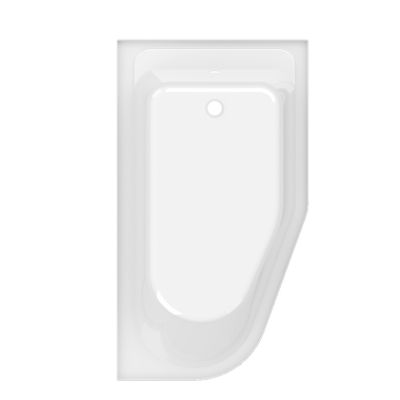 Baignoire asymétrique droite 160x90 cm Cavally blanc