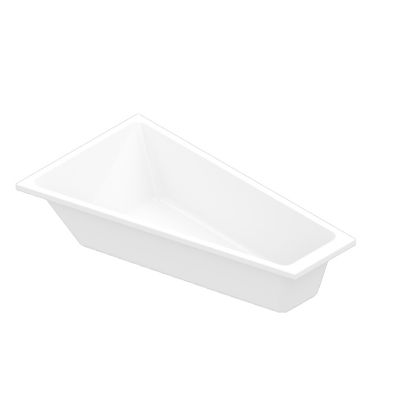Baignoire asymétrique gauche 160x90 cm, blanc, Teesta GoodHome