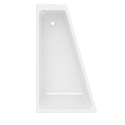Baignoire asymétrique gauche 160x90 cm, blanc, Teesta GoodHome