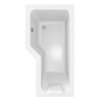 Baignoire asymétrique gauche L.170 x l.90 cm en Toplax blanc, Allibert Lexa+