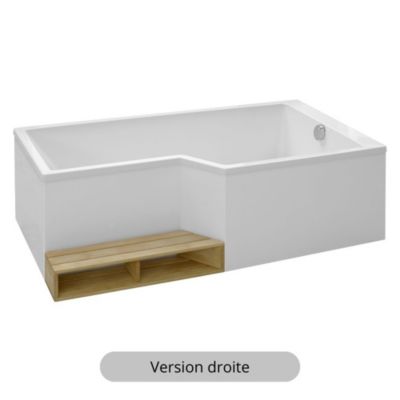 Baignoire bain douche 150 x 80 JACOB DELAFON Neo version droite