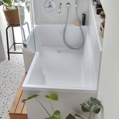 Baignoire bain douche 160 x 90 cm JACOB DELAFON Neo blanc mat gauche