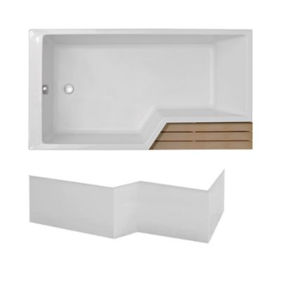 Baignoire bain douche 160 x 90 JACOB DELAFON Neo version gauche + tablier